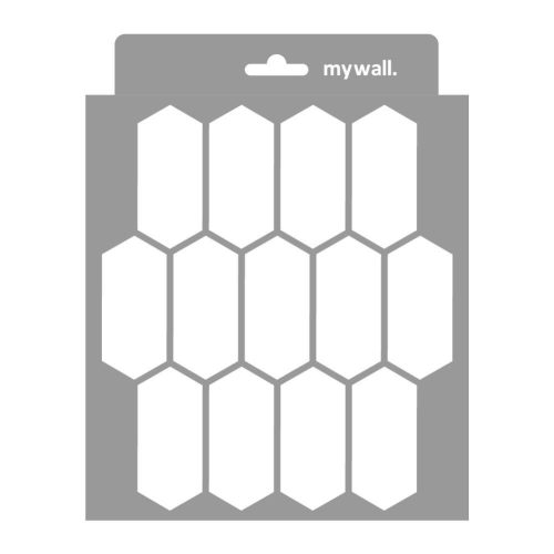 Elongated hexagon 01 painting stencil - 18x23 cm