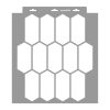 Elongated hexagon 01 painting stencil - 38x42 cm