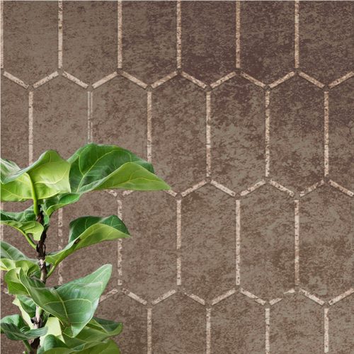 Hosszúkás hatszög 02 stencil - 3D - 18x35 cm kicsi