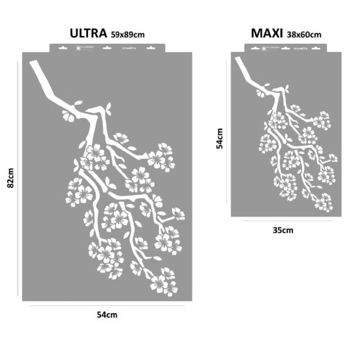 Tóth Margit Cseresznyevirág stencil - Festő - 38x60 cm maxi