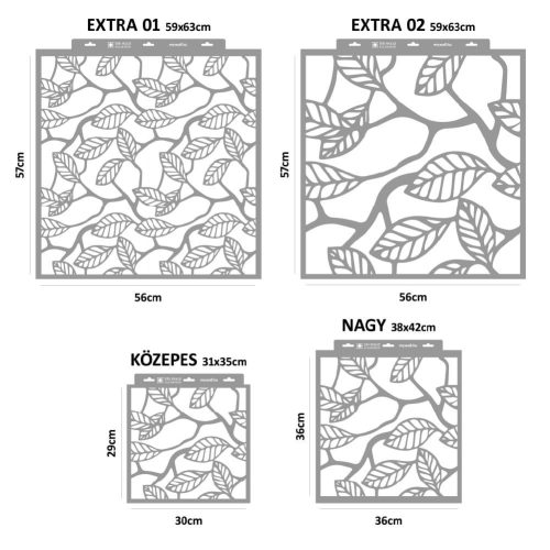 Tóth Margit Erdő stencil - Festő - 31x35 cm közepes