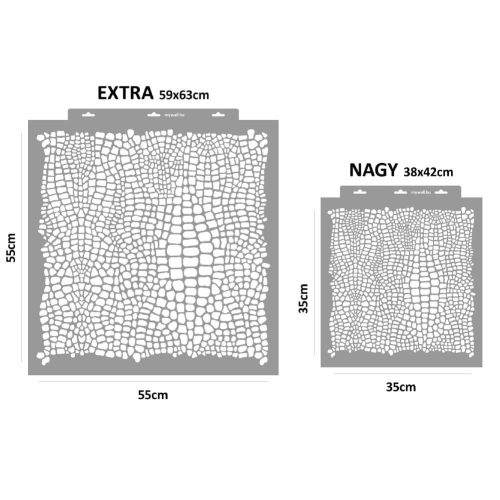 Tóth Margit Krokodilbőr stencil - Festő - 59x63 cm extra