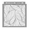 Tóth Margit Op-Art levél stencil - 3D - 31x35 cm közepes