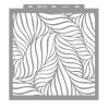 Tóth Margit Op-Art levél stencil - 3D - 59x63 cm extra