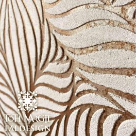   Tóth Margit Op-Art levél stencil - Festő - 31x35 cm közepes