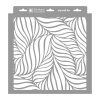 Tóth Margit Op-Art levél stencil - Festő - 31x35 cm közepes