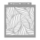 Tóth Margit Op-Art levél stencil - 3D - 38x42 cm nagy