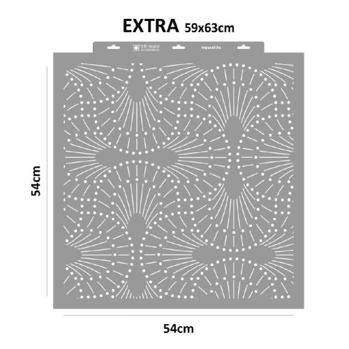 Tóth Margit Tüzijáték stencil - Festő - 59x63 cm extra