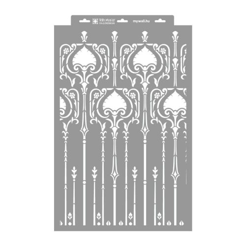 Tóth Margit Viktoriánus bordűr stencil - Festő - 38x60 cm maxi