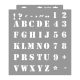 Alphabet 02 painting stencil - 38x42 cm
