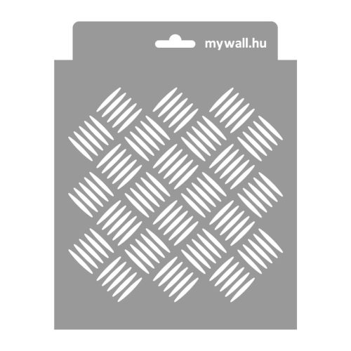 Acél mintázat 01 stencil - Festő - 18x23 cm mini