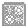 African tiles painting stencil - 31x35 cm
