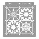 African tiles painting stencil - 31x35 cm