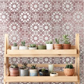 African tiles painting stencil - 18x23 cm