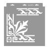 Akantusz 01 stencil - Festő - 31x35 cm közepes
