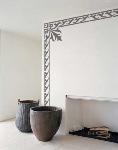 Akantusz 01 stencil - Festő - 31x35 cm közepes