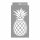 Pineapple painting stencil - 18x35 cm