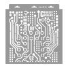 Áramkör 01 stencil - Festő - 31x35 cm közepes