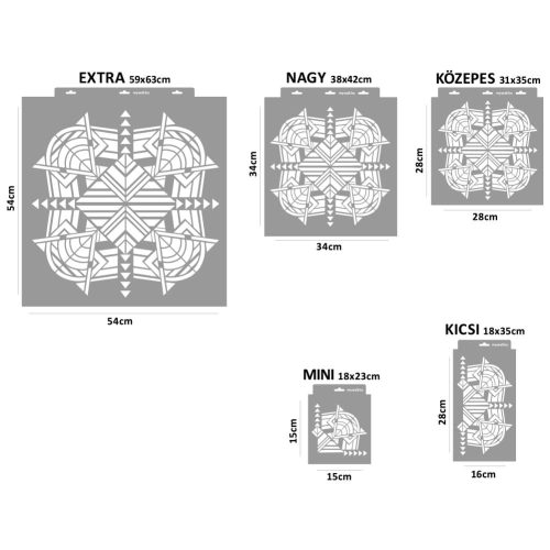 Artdeco 10 stencil - 3D - 18x35 cm kicsi