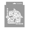 Artdeco 10 stencil - Festő - 18x23 cm mini