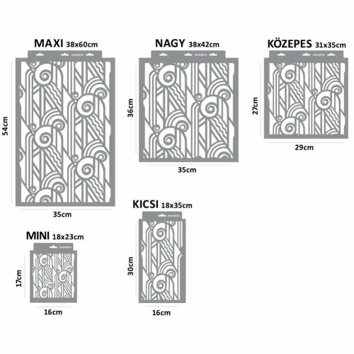 Artdeco 19 stencil - 3D - 18x35 cm kicsi