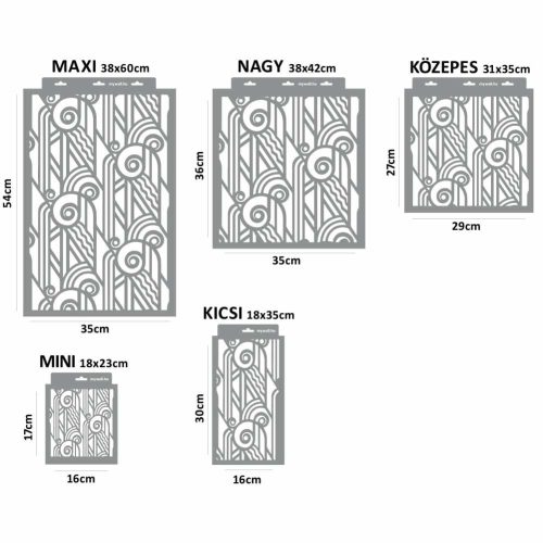 Artdeco 19 stencil - Festő - 38x42 cm nagy