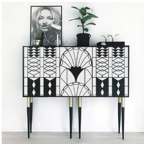 Artdeco 01 stencil - 3D - 31x35 cm közepes