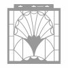 Art deco 01 3D stencil - 38x42 cm