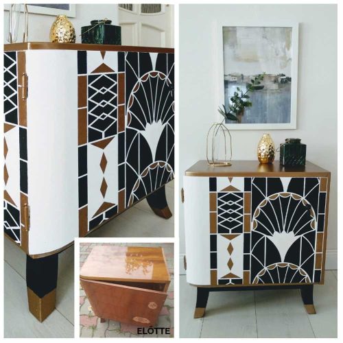 Art deco 01 painting stencil - 38x42 cm