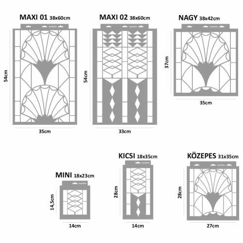 Artdeco 01 stencil - 3D - 38x60 cm maxi 1