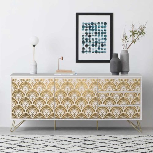 Artdeco 03 stencil - Festő - 31x35 cm közepes