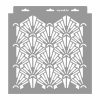 Artdeco 09 stencil - Festő - 28x29 cm tortatál