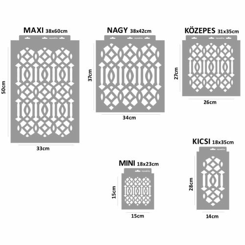 Avatar stencil - 3D - 38x42 cm nagy