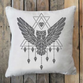 Bagoly stencil - Festő - 38x42 cm nagy