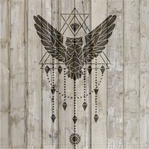 Owl painting stencil - 38x60 cm