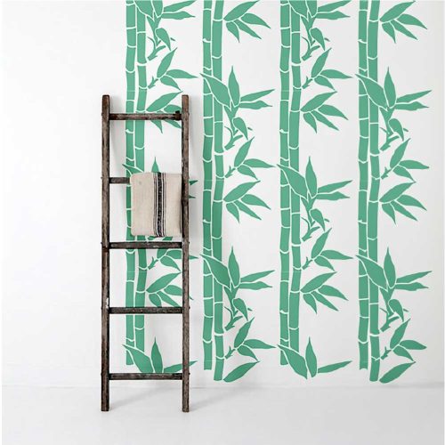 Bambusz stencil - 3D - 31x35 cm közepes