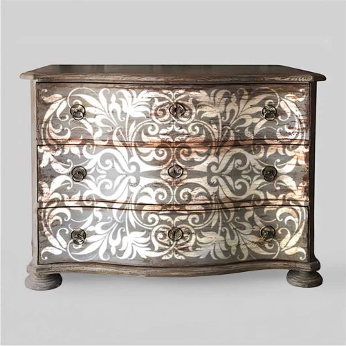 Barokkos indák stencil - 3D - 18x35 cm kicsi