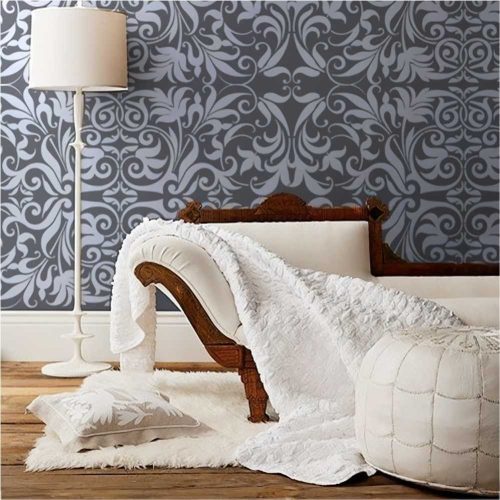 Baroque tendrils 3D stencil - 38x60 cm 02