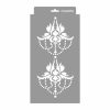 Barokk 04 stencil - Festő - 18x35 cm kicsi