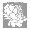 Peony painting stencil - 59x63 cm 02