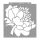 Peony painting stencil - 59x63 cm 02