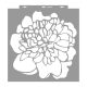 Peony painting stencil - 59x63 cm 03