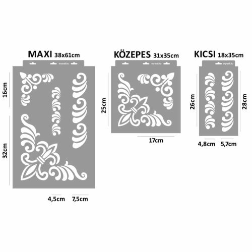 Blondel stencil - Festő - 31x35 cm közepes