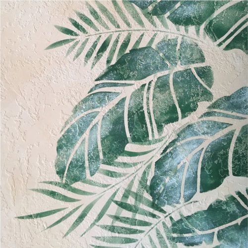Banana leaves 3D stencil - 18x23 cm