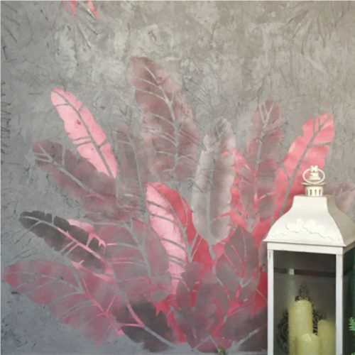 Banana leaves painting stencil - 18x23 cm