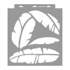 Banana leaves painting stencil - 38x42 cm
