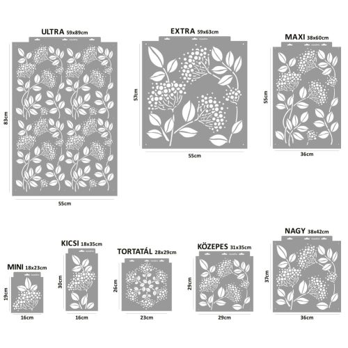 Bodza stencil - 3D - 38x60 cm maxi