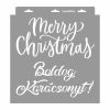 Boldog Karácsonyt stencil - Festő - 31x35 cm közepes