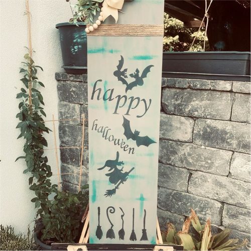 Witches painting stencil - 38x42 cm