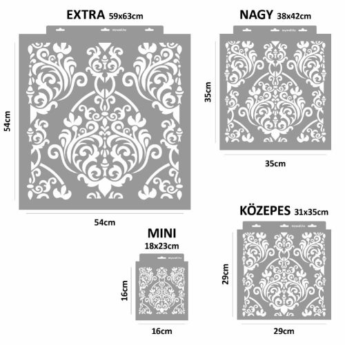 Budoire stencil - Festő - 38x42 cm nagy